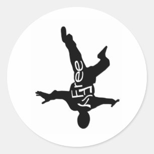 FreeFly Style Runder Aufkleber