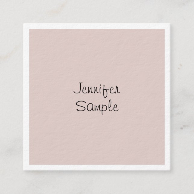 Freehand Script Graceful Design Luxury einzigartig Quadratische Visitenkarte (Vorderseite)