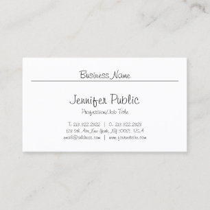Freehand Script Minimalistischer Chic Modernes Sch Visitenkarte