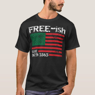 Freeish Seit 1865, 19. Juni, Freie Fische, Schwarz T-Shirt