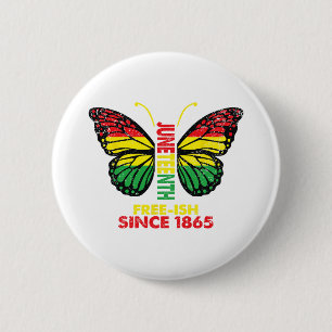 Freeish Seit 1865 Juneteenth Schmetterling Blm Sch Button