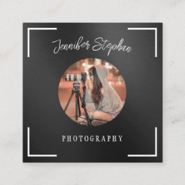 Freelance Fotograf Benutzerdefiniertes Foto QR Cod Quadratische Visitenkarte