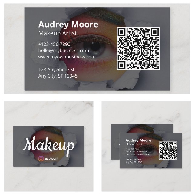 Freelance Makeup Artist Chic Design Visitenkarte (Freelance Makeup Artist Chic Design Business Card
)