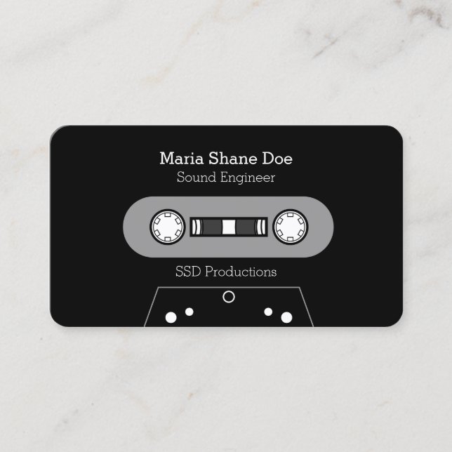 Freelance Musician Beruflich Business Card Visitenkarte (Vorderseite)