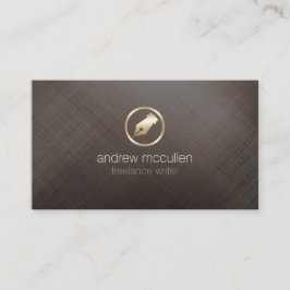 Freelance Writer Gold Pen NIb Icon Publishing Visitenkarte