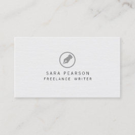 Freelance Writer Pen Nib Icon Publishing Visitenkarte