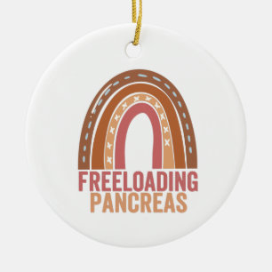Freeloading Pankreas Awareness Rainbow Ribbon Gesc Keramik Ornament