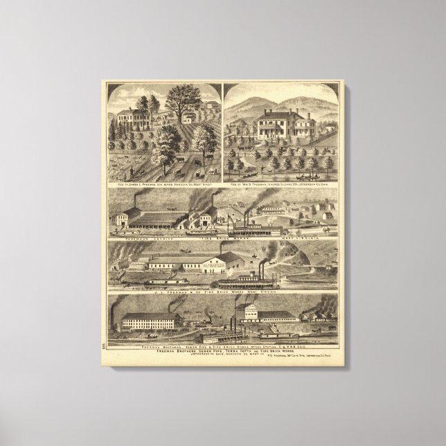 Freeman Brothers Works, Ohio Leinwanddruck (Vorderseite)