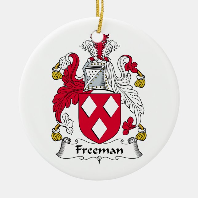 Freeman-Familienwappen Keramikornament (Vorne)