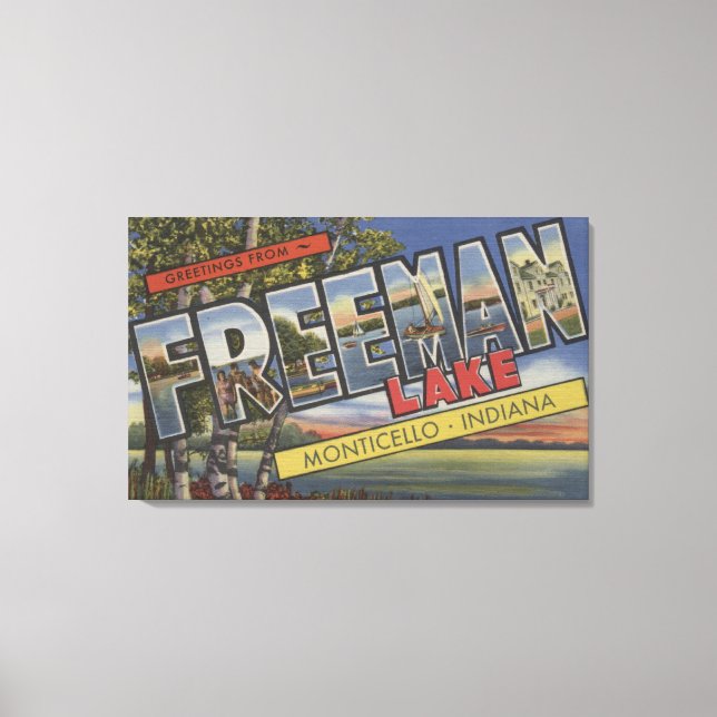 Freeman Lake - Große Briefmarkenszenen Leinwanddruck (Vorderseite)