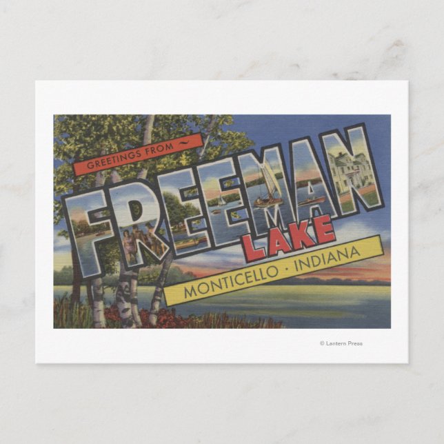Freeman Lake - Große Briefmarkenszenen Postkarte (Vorderseite)