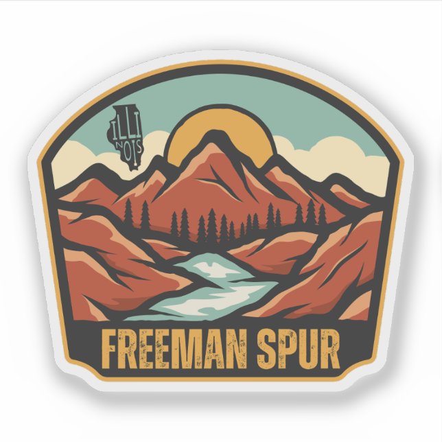 Freeman Spur, Illinois Aufkleber (Vorderseite)