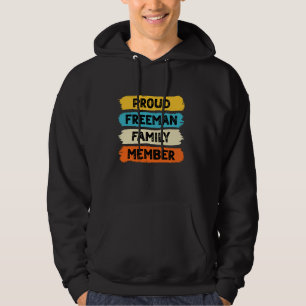 Freeman Surname Proud Familienmitglied Freeman Hoodie