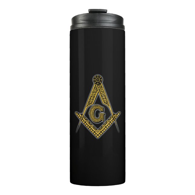 Freemason (Black & Gold) Thermosbecher (Vorderseite)