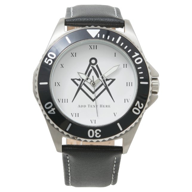 Freemason Carré et Compass Charité Montre Masoniqu (devant)