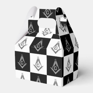 Freemason Checkered Pattern Geschenkschachtel