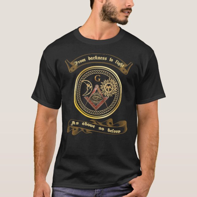 Freemason Logo Masonic Lodge Illuminati aus der Du T-Shirt (Vorderseite)