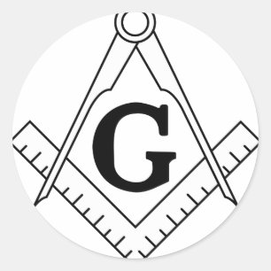 Freemason-Logo Runder Aufkleber