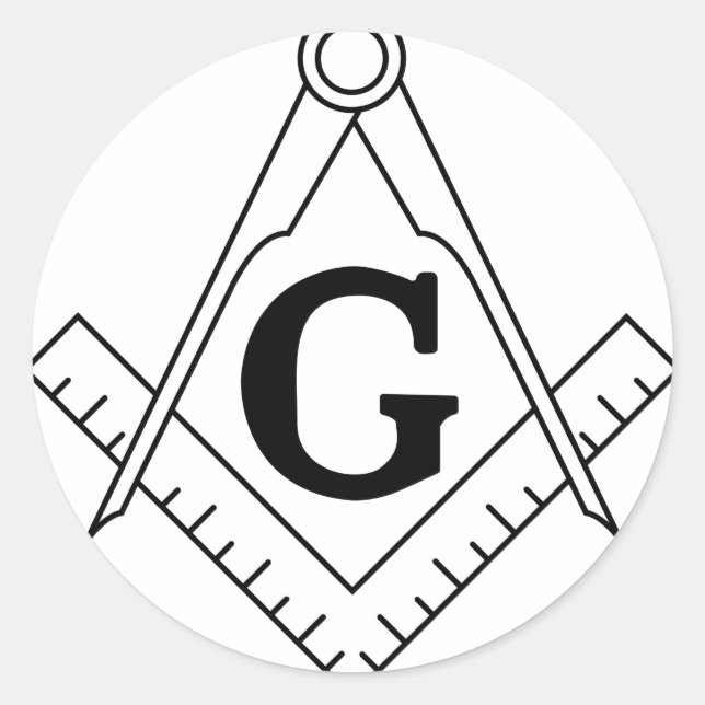 Freemason-Logo Runder Aufkleber (Vorderseite)
