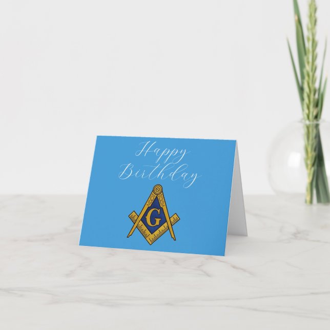 Freemason Masonic Freemason Geburtstag Dankeskarte (Vorderseite)