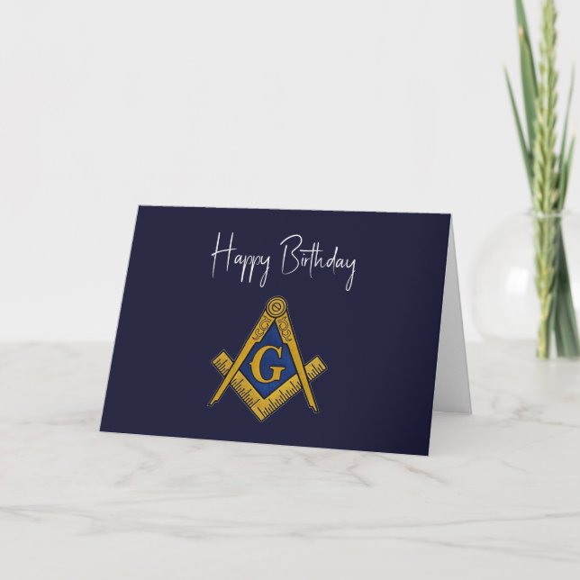 Freemason Masonic Freemason Geburtstag Dankeskarte (Vorderseite)