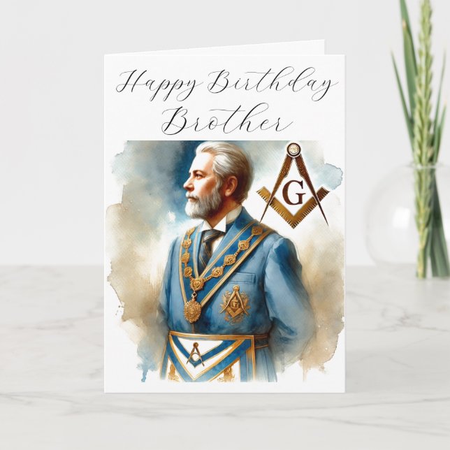 Freemason Masonic Freemason Geburtstag Dankeskarte (Vorderseite)