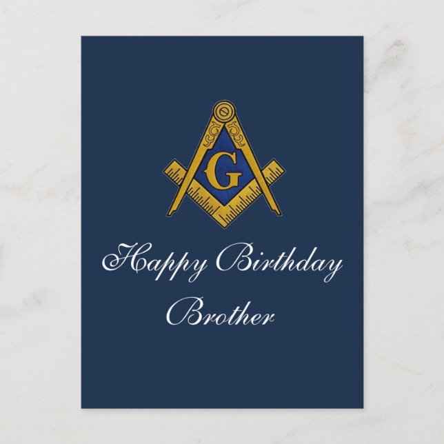 Freemason Masonic Freemason Geburtstag Postkarte (Vorderseite)