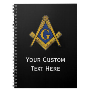 Freemason Masonic Gifts Square und Compass Black Notizblock