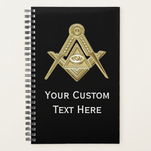 Freemason Masonic Gifts Square und Compass Black Planer