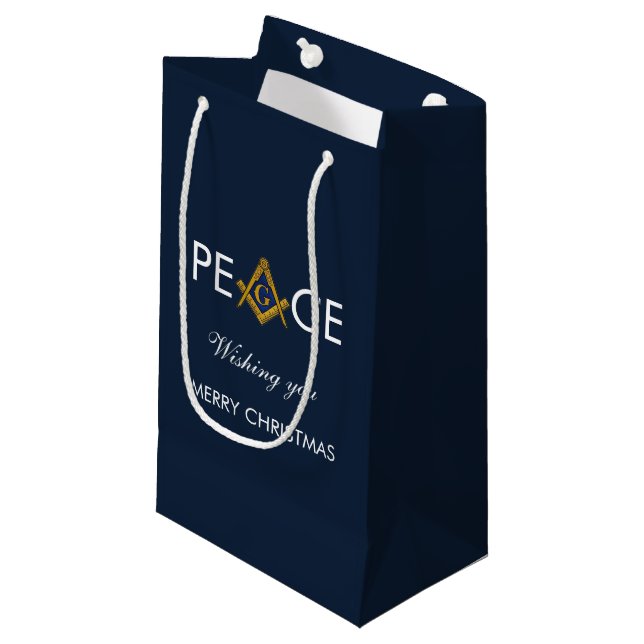 Freemason Masonic Mason Freemason Weihnachten Kleine Geschenktüte (Vorderseite Schrägansicht)