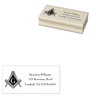 Freemason Masonic Square und Compass Gummistempel