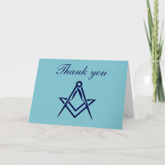 Freemason Masonic Square und Compass Vielen Dank Dankeskarte