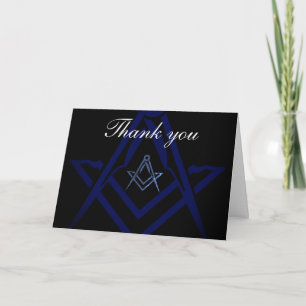 Freemason Masonic Square und Compass Vielen Dank Dankeskarte
