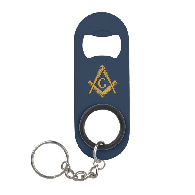 Freemason Masonic verleiht Blue Square und Compass Mini Flaschenöffner (Vorderseite)