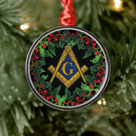 Freemason Masonic Weihnachtskranz Rustikal Ornament Aus Metall