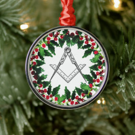 Freemason Masonic Weihnachtskranz Rustikal Ornament Aus Metall