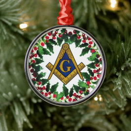 Freemason Masonic Weihnachtskranz Rustikal Ornament Aus Metall