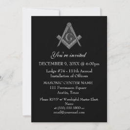 Freemason Masonry Black Masonic Einladung
