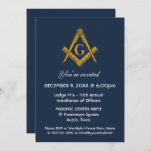 Freemason Masonry Navy Blue