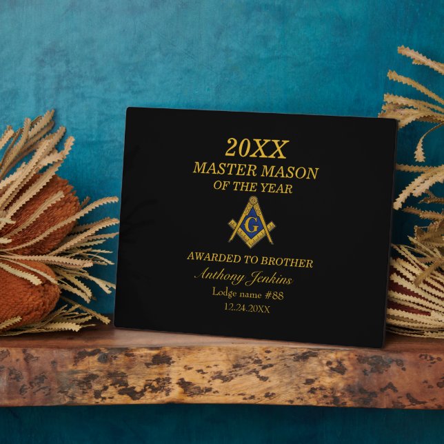 Freemason Master Mason Lodge Mauerwerk Fotoplatte (Seite)