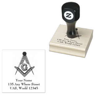 Freemason Personalisiert Gummistempel