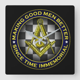 Freemason Quadratische Wanduhr
