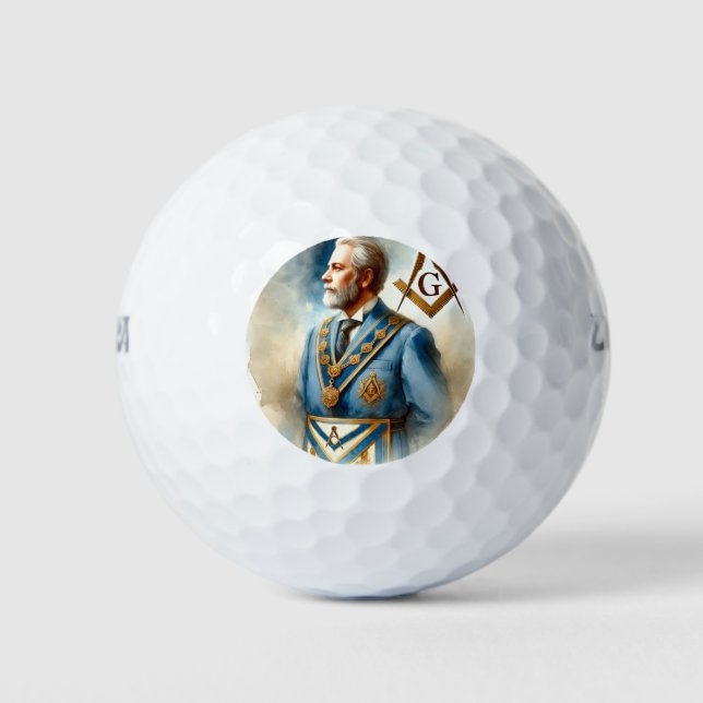 Freemason Square und Compass Masonic Mason Master Golfball (Vorderseite)