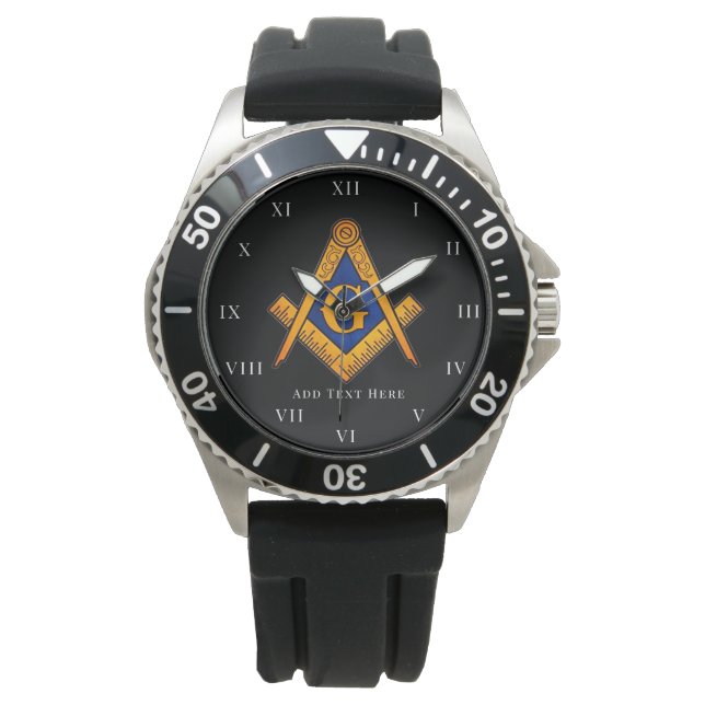 Freemason Square und Compass Wohltätigkeit Masonic Armbanduhr (Vorderseite)