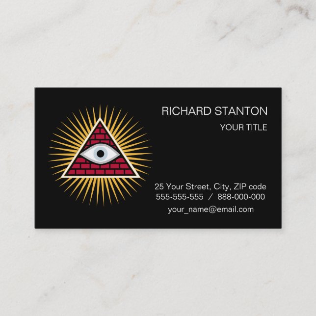 Freemasonauge Visitenkarte (Vorderseite)