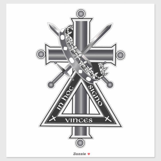 Freemasonenkreuz Aufkleber (Blatt)