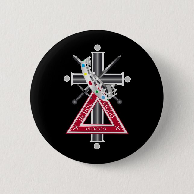 Freemasonenkreuz Button (Vorderseite)