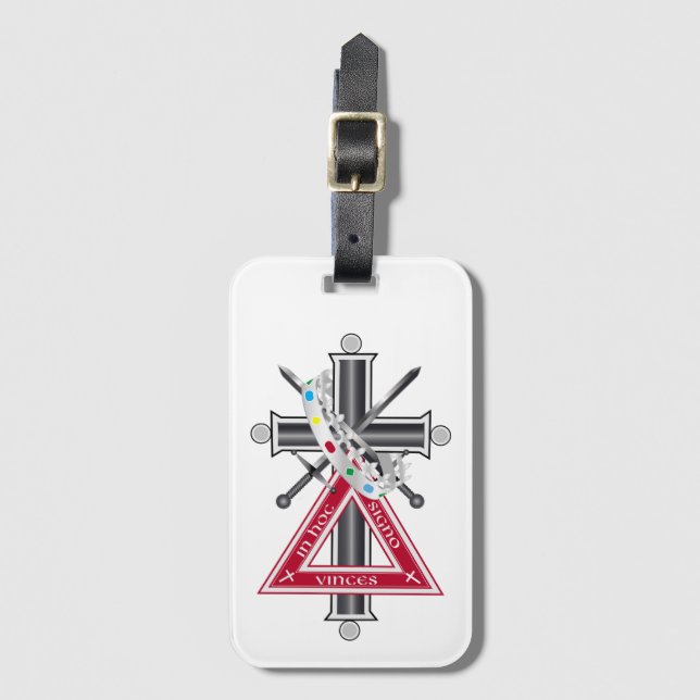 Freemasonenkreuz Gepäckanhänger (Vorderseite Vertikal)