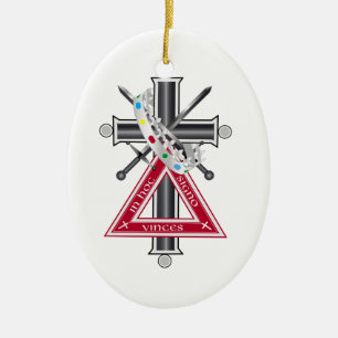 Freemasonenkreuz Keramik Ornament