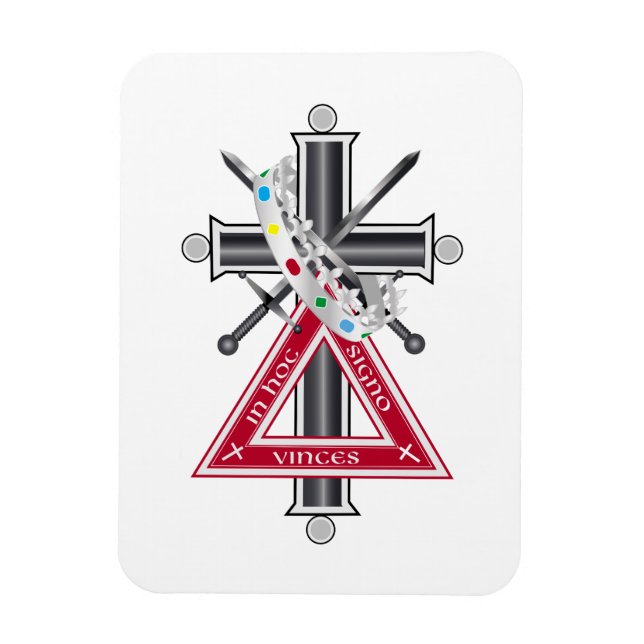 Freemasonenkreuz Magnet (Vertikal)